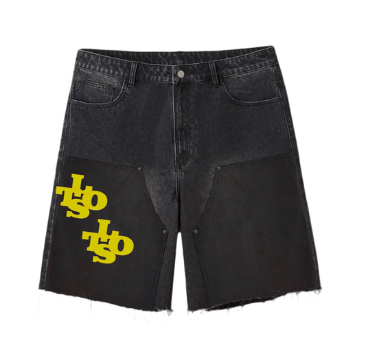 Double Knee Leather Patch Jorts